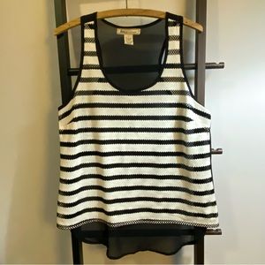 Sheer Back Flowy Tank Top